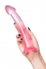 Розовый гибкий гелевый стимулятор на присоске Jelly Dildo XL3