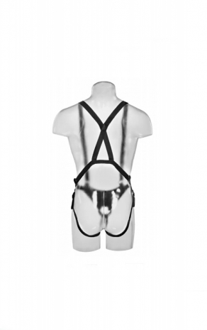 Страпон-трусики на подтяжках с фаллопротезом Hollow Strap-On Suspender System 11''