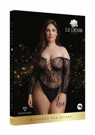 Боди с открытыми плечами Wonder Rhinestone Bodysuit Plus size