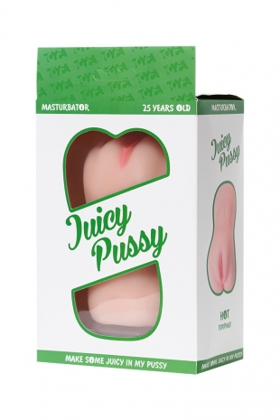 Мастурбатор реалистичный с двумя отверстиями TOYFA JUICY PUSSY