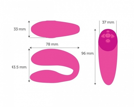 Вибратор для пар на ДУ WE-VIBE Chorus (синхронизируется со смартфоном)