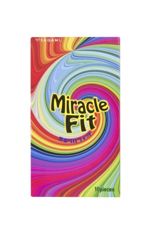 Тонкие латексные контурные презервативы Sagami Miracle Fit (10 шт)