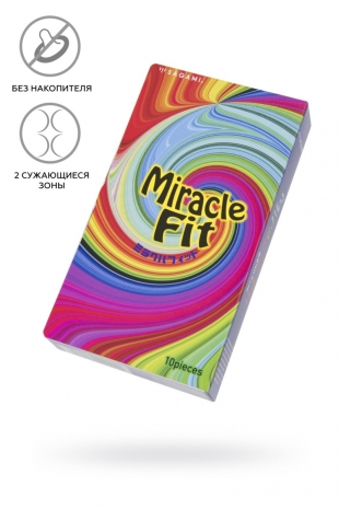 Тонкие латексные контурные презервативы Sagami Miracle Fit (10 шт)