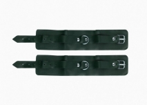 Наручники из натуральной кожи цвета изумруд