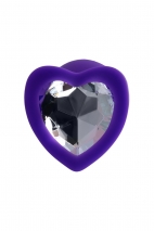 Анальная пробка с кристаллом в виде сердца