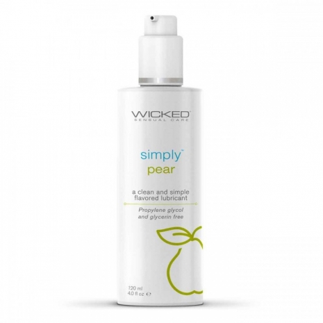 Лубрикант со вкусом груши WICKED SIMPLY AQUA PEAR (120 мл)