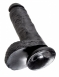 Черный фаллос с мошонкой на присоске King Cock 8 Cock with Balls Black 8''3