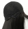 Черный парик с длинными волосами и челкой, с имитацией кожи (60 см)
