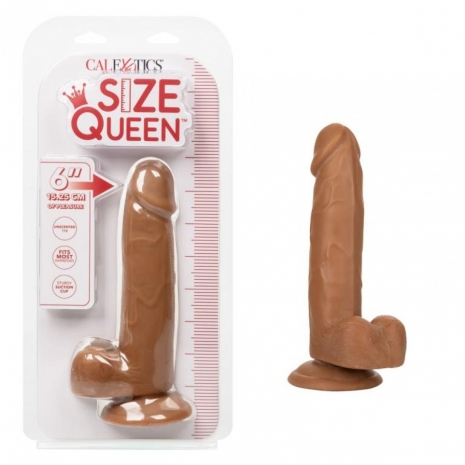 Реалистичный смуглый фаллос SIZE QUEEN 6"