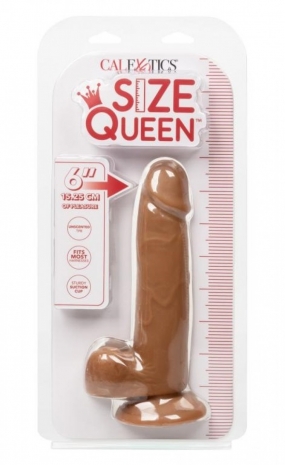 Реалистичный смуглый фаллос SIZE QUEEN 6"