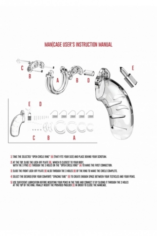 Мужской пояс верности Cock Cage Model 01 Chastity 3.5"