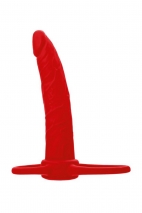 Насадка на пенис для двойного проникновения Black&Red