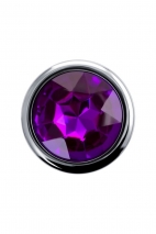 Крупная металлическая пробка с фиолетовым кристаллом Штучки-дрючки