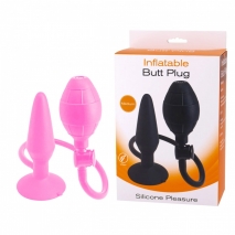 Розовая надувная анальная пробка Inflatable Butt Plug (Small)