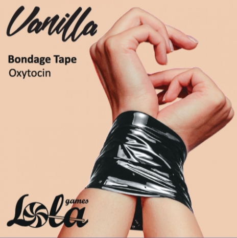 Черный бондажный скотч для тела Vanilla Oxytocin Black