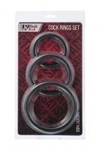 Набор силиконовых эрекционных колец Black &amp; Red TOYFA