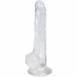 Фаллоимитатор прозрачный на присоске Lusty Jelly Dildo0