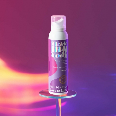 Массажная хрустящая пенка Love to Love TICKLE MY BODY Клубника 150 мл