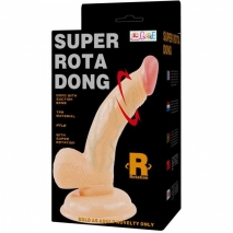 Реалистичный ротационный фаллос с мошонкой на присоске Super Rota Dong