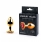 Малая золотая пробка с красным кристаллом в виде сердца Jewelry Plugs Anal