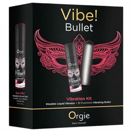 Набор Orgie Vibe! Bullet с вибрирующим гелем Dual Vibe и вибропулей