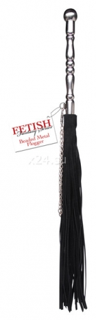 Плетка с металлической ручкой Beaded Metal Flogger