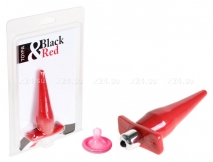 Вибровтулка красная водонепроницаемая Black&Red