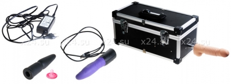 Секс-машина чемодан Tool Box (две насадки + вибратор-язык)