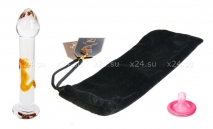 Стимулятор стеклянный с узором