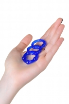 Набор из 3-х эрекционных силиконовых колец Штучки Дрючки (синие)