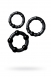 Набор из 3-х эрекционных силиконовых колец Штучки Дрючки (черные)1
