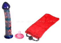 Цветной фаллос из стекла Rich Style