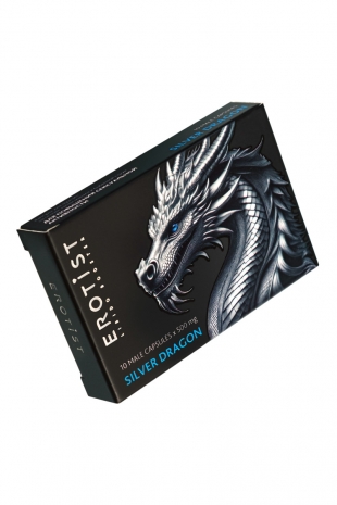 Капсулы для мужчин, для усиления эрекции Erotist SILVER DRAGON, 10 капсул