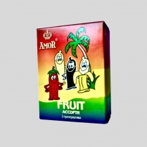 Ароматизированные презервативы AMOR® Fruit Яркая Линия 3 шт.