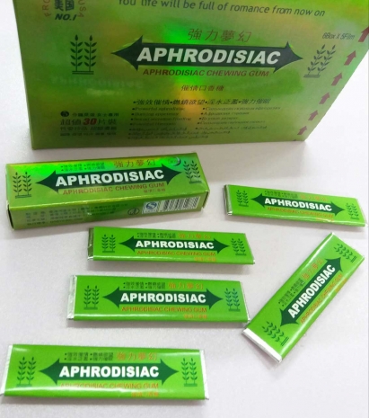 Возбуждающая жвачка Aphrodisiac Chewing Gum 1 пачка 5 пластинок