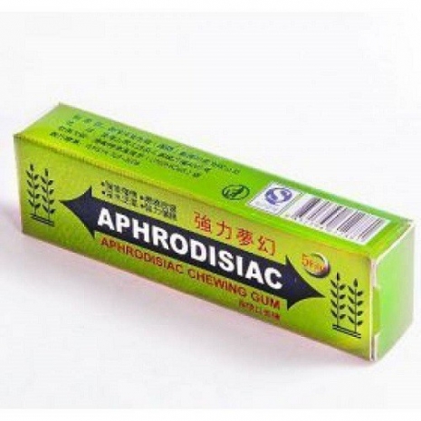 Возбуждающая жвачка Aphrodisiac Chewing Gum 1 пачка 5 пластинок