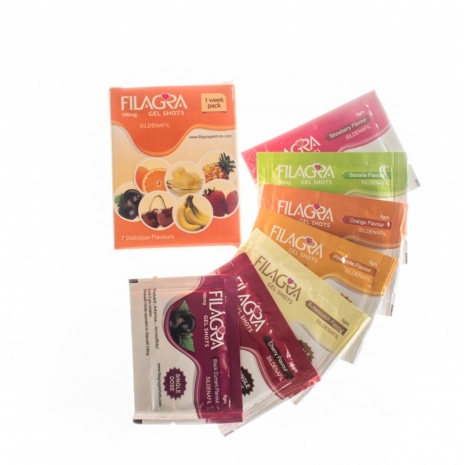 Filagra 100 mg Oral Jelly (Силденaфил 100 мг с фруктовым вкусом в жидкой форме) 7 пакетиков по 100 мг в виде желе
