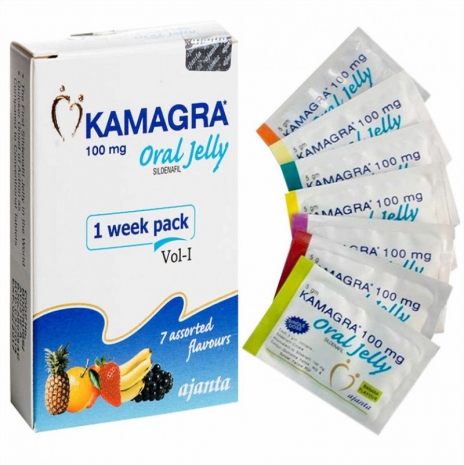 Kamagra 100 mg Oral Jelly (Силденaфил 100 мг в жидкой форме) 7 пакетиков по 100 мг в виде желе