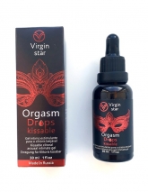 Возбуждающий гель для клитора Virgin Star Orgasm Drops Kissable с разогревающим эффектом (Поцелуй оргазма) 30 мл