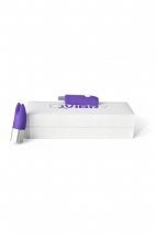 Фиолетовый клиторальный вибромассажёр Qvibry Q2 (7 режимов вибрации)